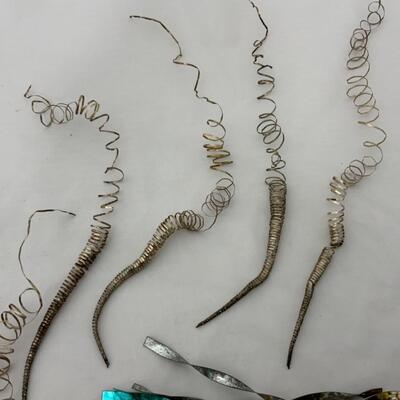 [61] ANTIQUE German Spring Icicles | VINTAGE Twisted Metal Icicles