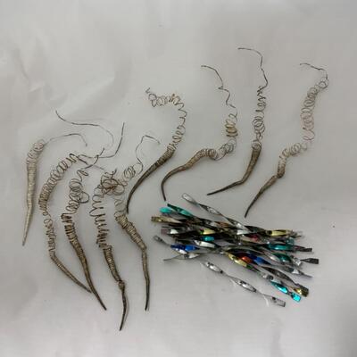 [61] ANTIQUE German Spring Icicles | VINTAGE Twisted Metal Icicles