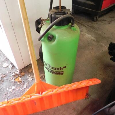LOT 30  TANK SPRAYER & SNOW SHOVAL