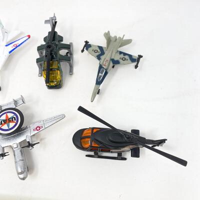 TOY PLANES AND HELICOPTERS LOT - VARIOUS BRANDS