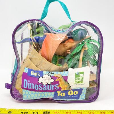 ANIMAL PLANET â€œDINOSAURS TO GOâ€ PLASTIC DINOSAURS & MAT IN BACKPACK
