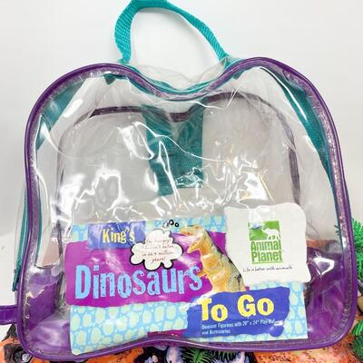ANIMAL PLANET â€œDINOSAURS TO GOâ€ PLASTIC DINOSAURS & MAT IN BACKPACK