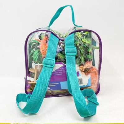 ANIMAL PLANET â€œDINOSAURS TO GOâ€ PLASTIC DINOSAURS & MAT IN BACKPACK
