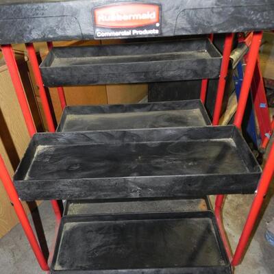 LOT 21  COMMERCIAL RUBBERMAID LADDER CART