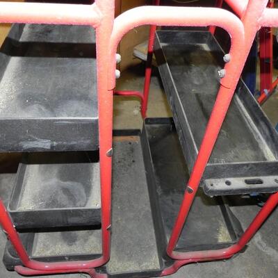 LOT 21  COMMERCIAL RUBBERMAID LADDER CART