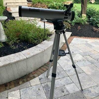 Lot A3: Bushnell telescope with remote and expanding tripod