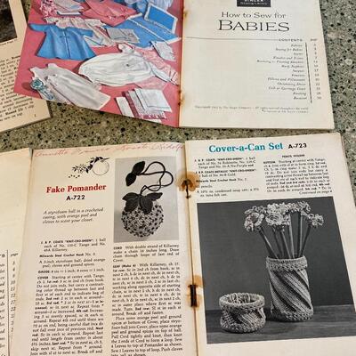 Lot of vintage Sewing and  Knitting Booklets
