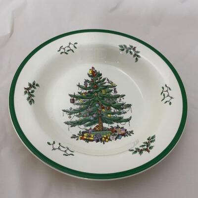[85] SPODE | 12â€ Vegetable Bowl | Christmas Tree