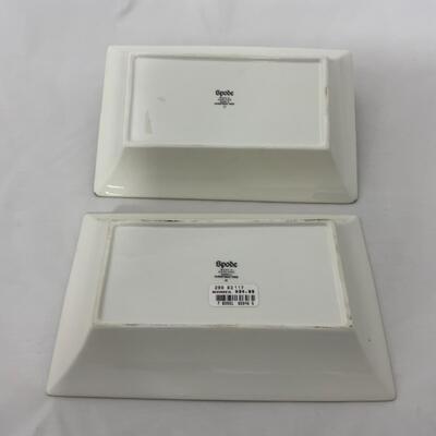 [87] SPODE | Two Rectangular Accent Dishes | Christmas Tree
