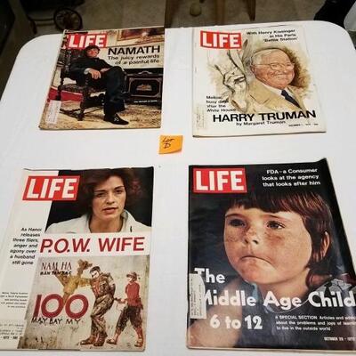  Vintage Life Magazines Lot A