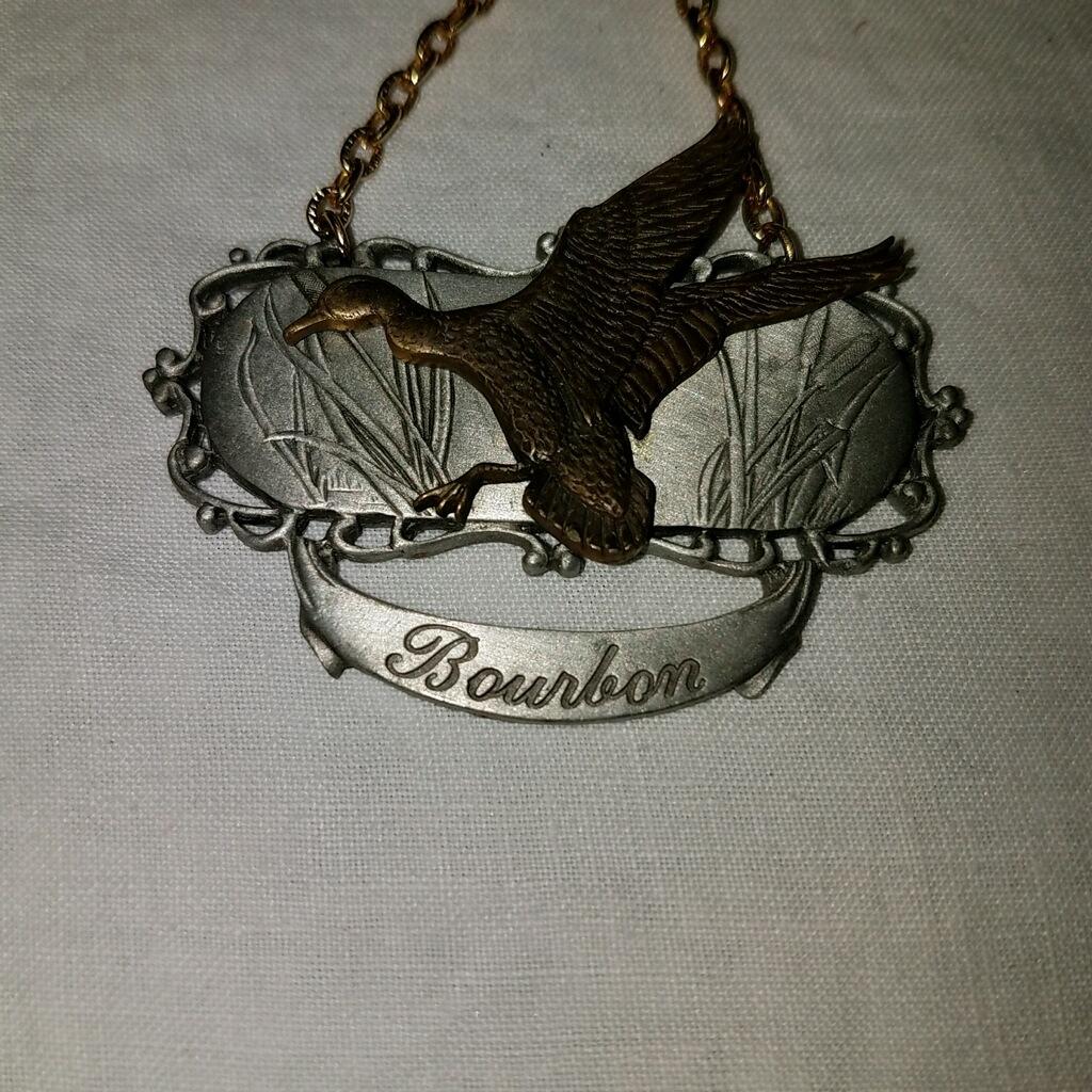 Set of 4 liquor decanter name plates