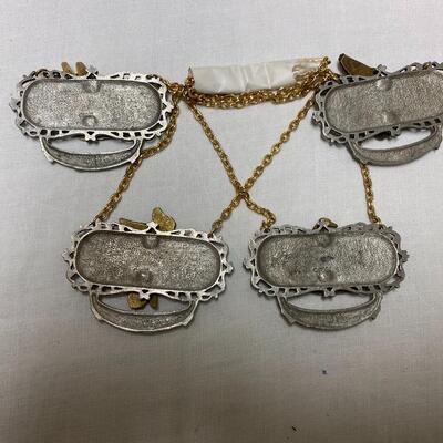 Set of 4 liquor decanter name plates