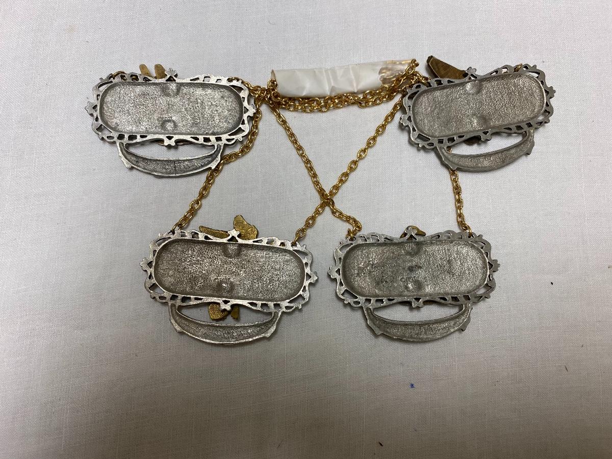 Set of 4 liquor decanter name plates