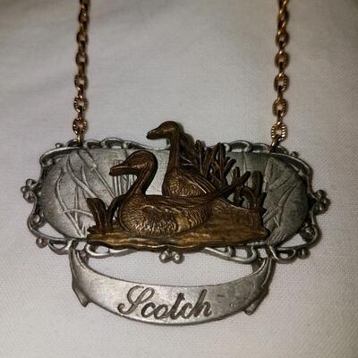Set of 4 liquor decanter name plates