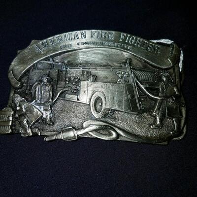 American Fire Fighter Belt Buckle