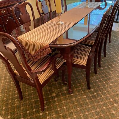 Lot 5  Cherry Dining Table and Chairs