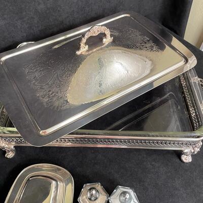 Lot 9  Silver-plate Serving Pieces