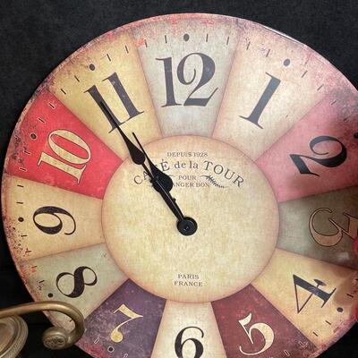 Lot 11  Decor Misc with Wall Clock