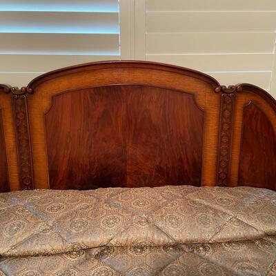 Lot 41-A  Full Size Antique Bed with Companion Pieces