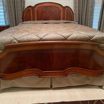 Lot 41-A  Full Size Antique Bed with Companion Pieces