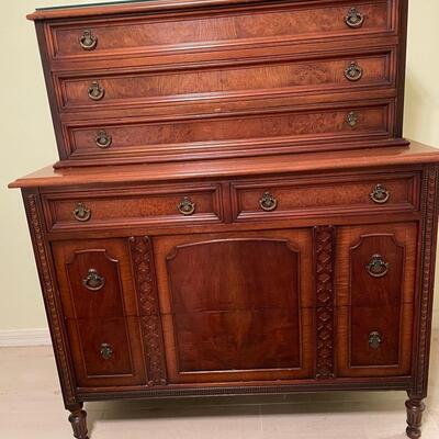 41-C  Antique Chest of Drawers with Companion Pieces