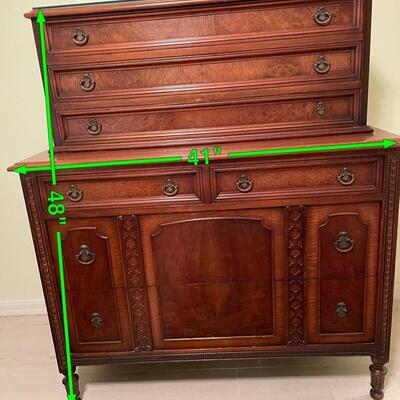 41-C  Antique Chest of Drawers with Companion Pieces