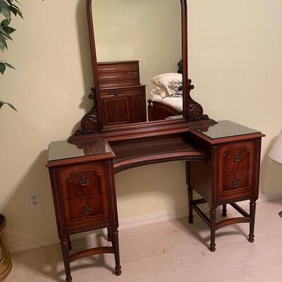 Lot 41-D  Antique Dressing Table with Mirror