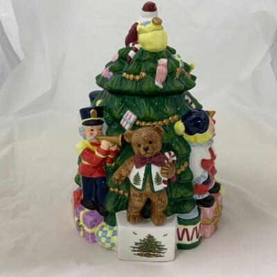 [91] SPODE | Christmas Around The Tree | Cookie Jar