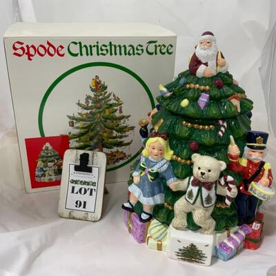 [91] SPODE | Christmas Around The Tree | Cookie Jar