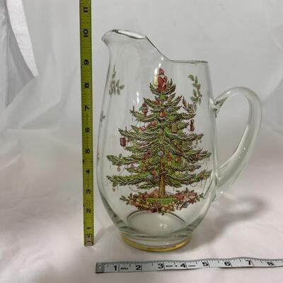 [92] SPODE | Christmas Tree Glass Pitcher | Water | Juice