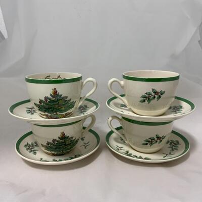 [95] SPODE | Tea Cups and Saucers | Set of 4