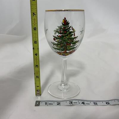 [102] SPODE | All Purpose Wine Glasses | Set of 4 | Christmas Tree