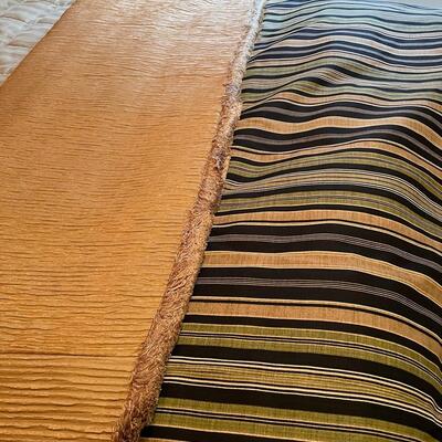 Lot 52  Palm Motif Custom Bedding Ensemble