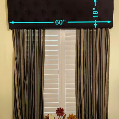 Lot 52-A  Custom Drapery Panels with Upholstered Cornice