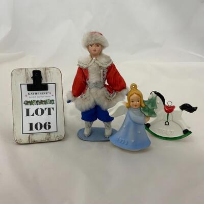 [106] Goebel Ornaments | Russian Doll | Angel | Rocking Horse