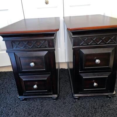 Lot 58  Pair of Black Night Stands