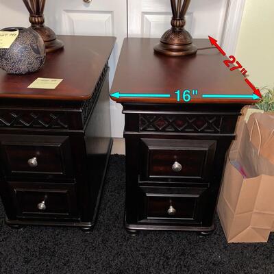 Lot 58  Pair of Black Night Stands