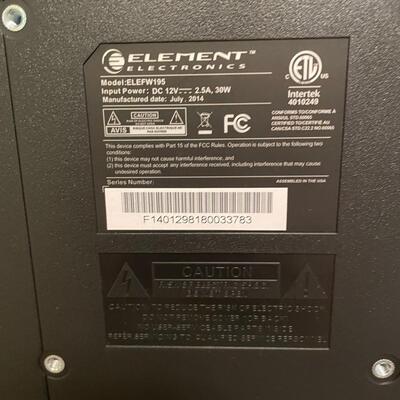 Lot 60  Element 19" TV