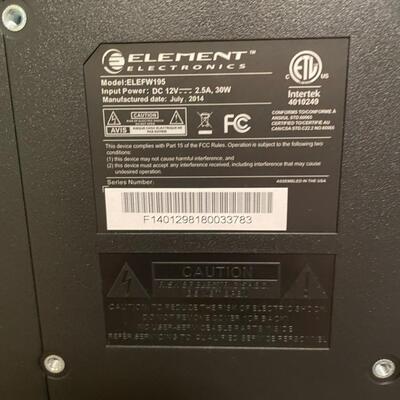 Lot 61  Element 19" TV