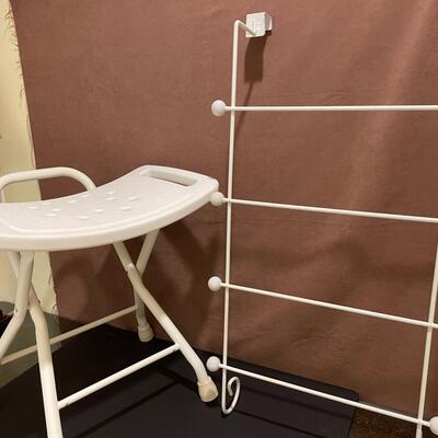 Lot 68  Shower Chair & Rack