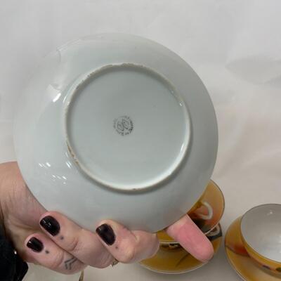 [117] VINTAGE | Takito Double Diamond | Hand Painted Tea Set | Japan