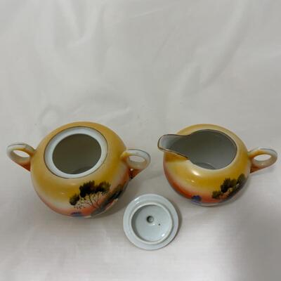 [117] VINTAGE | Takito Double Diamond | Hand Painted Tea Set | Japan