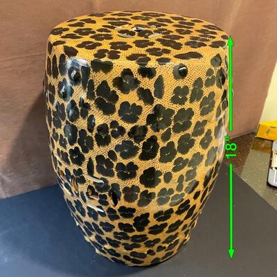 Lot 72  Leopard Garden Stool