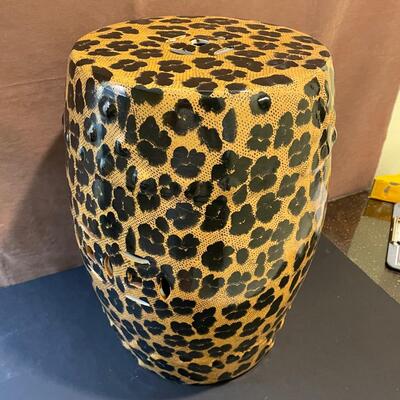Lot 72  Leopard Garden Stool