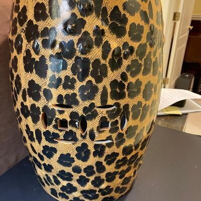 Lot 72  Leopard Garden Stool