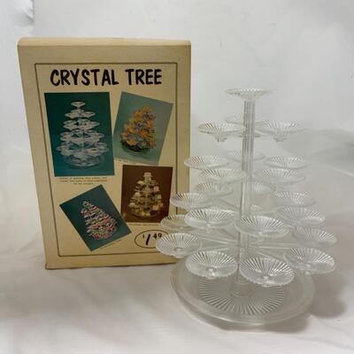 [118] VINTAGE | Crystal Tree Display | Appetizer | Ornament
