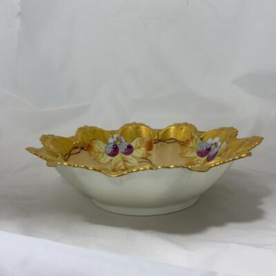 [119] ANTIQUE | MZ Austria Hand Painted Bowl | Gold Gilded