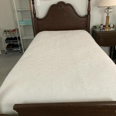PAIR of antique mahogany twin beds
