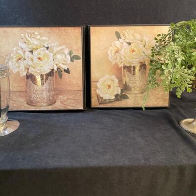 Lot 127  Decor Misc with Pair of Floral Prints