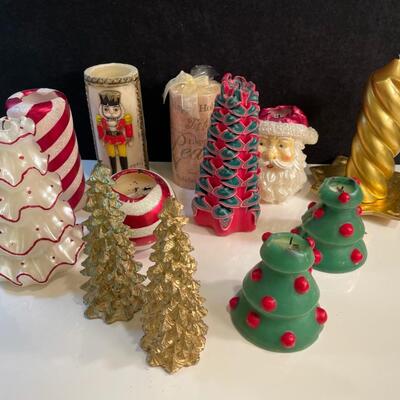 Lot 150  Assortment of Misc Christmas Candles